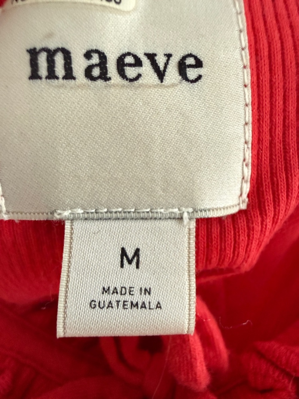 Maeve Bright Red Ribbed Tank - Picture 2 of 4